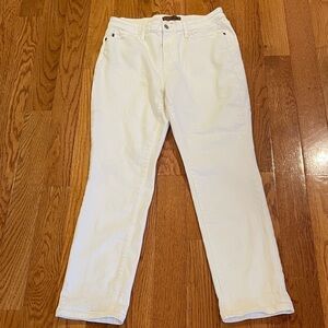 Judy Blue Women's White Straight Leg Jeans